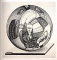 Self-Portrait in Spherical Mirror (Ink) (Unknown (c. 1921))